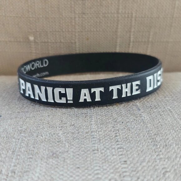 Bioworld Panic at the Disco Wrist Band Rubber Stretched Bracelet Unisex Jewelry - Picture 6 of 10